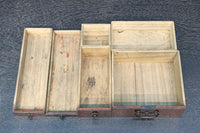 引き出し前面の杢目が美しい風格漂う硯箱 DC8673