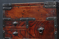 引き出し前面の杢目が美しい風格漂う硯箱 DC8673