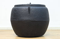 鉄の風合いに縁起の良い絵柄が馴染む消壺 DC8686