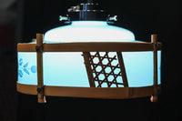 水色ガラスを竹フレームで飾る風流な電笠 DC8708