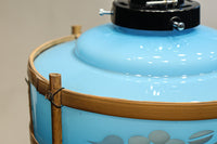 水色ガラスを竹フレームで飾る風流な電笠 DC8708