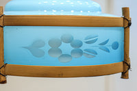 水色ガラスを竹フレームで飾る風流な電笠 DC8708