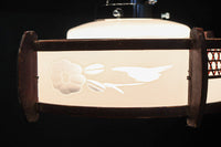 落ち着いた雰囲気のある木製フレームの電笠 DC8710