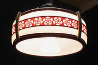 朱セルの花柄帯装飾でレトロな面持ちの電笠 DC8712