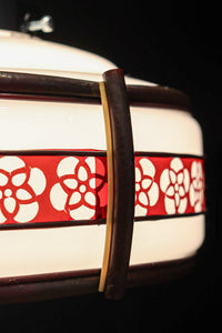 朱セルの花柄帯装飾でレトロな面持ちの電笠 DC8712