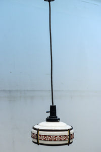 朱セルの花柄帯装飾でレトロな面持ちの電笠 DC8712