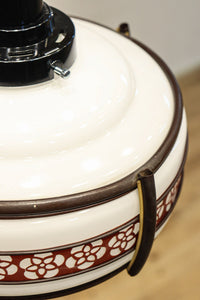 朱セルの花柄帯装飾でレトロな面持ちの電笠 DC8712