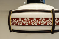 朱セルの花柄帯装飾でレトロな面持ちの電笠 DC8712