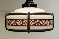 朱セルの花柄帯装飾でレトロな面持ちの電笠 DC8712