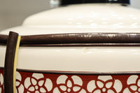 朱セルの花柄帯装飾でレトロな面持ちの電笠 DC8712