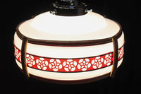 朱セルの花柄帯装飾でレトロな面持ちの電笠 DC8712