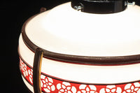 朱セルの花柄帯装飾でレトロな面持ちの電笠 DC8712