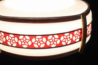 朱セルの花柄帯装飾でレトロな面持ちの電笠 DC8712