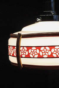 朱セルの花柄帯装飾でレトロな面持ちの電笠 DC8712