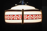 朱セルの花柄帯装飾でレトロな面持ちの電笠 DC8712