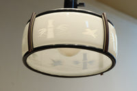 風情漂う竹雀の和柄が浮かぶ電笠 DC8718