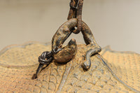 月蔓の透かし絵や青波海模様で風情ある球型吊り灯籠 DC8732