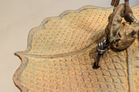 月蔓の透かし絵や青波海模様で風情ある球型吊り灯籠 DC8732