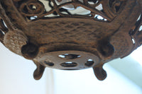 月蔓の透かし絵や青波海模様で風情ある球型吊り灯籠 DC8732