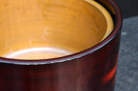 美しい艶色をした漆塗りの木製手あぶり火鉢 DC8742 在庫1個