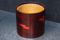 美しい艶色をした漆塗りの木製手あぶり火鉢 DC8742 在庫1個