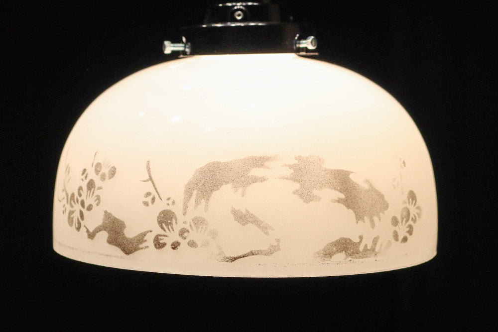 和柄模様を施した風情あるお椀型電笠 DC8758 – 古福庵 [ KOFUKUAN