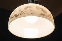 和柄模様を施した風情あるお椀型電笠 DC8758