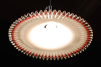 珍品‼下から見上げると赤の縁取りがモダンに輝く素敵な電笠 DC8761