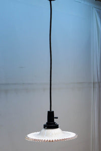 珍品‼下から見上げると赤の縁取りがモダンに輝く素敵な電笠 DC8761