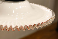 珍品‼下から見上げると赤の縁取りがモダンに輝く素敵な電笠 DC8761