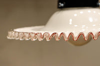 珍品‼下から見上げると赤の縁取りがモダンに輝く素敵な電笠 DC8761