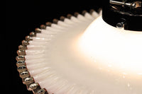 珍品‼下から見上げると赤の縁取りがモダンに輝く素敵な電笠 DC8761