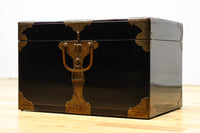 黒漆と繊細な模様入り装飾金具で風情ある挟み箱 DC8766