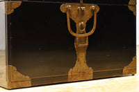 黒漆と繊細な模様入り装飾金具で風情ある挟み箱 DC8766