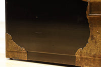 黒漆と繊細な模様入り装飾金具で風情ある挟み箱 DC8766