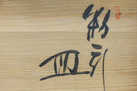 淡く色づく御本の模様が浮かぶ粉引大皿(共箱付き) DC8778