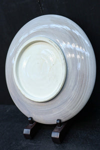 淡く色づく御本の模様が浮かぶ粉引大皿(共箱付き) DC8778