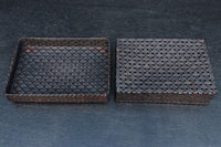 鮮やかな編み目模様の味わい溢れる竹編みの文入れ DC8779