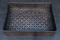 鮮やかな編み目模様の味わい溢れる竹編みの文入れ DC8779