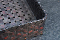 鮮やかな編み目模様の味わい溢れる竹編みの文入れ DC8779