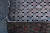 鮮やかな編み目模様の味わい溢れる竹編みの文入れ DC8779