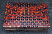 鮮やかな編み目模様の味わい溢れる竹編みの文入れ DC8779