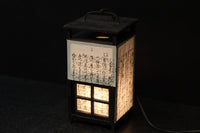崩し文字で文章を書いた和紙付き角型行灯(あんどん) DC8810