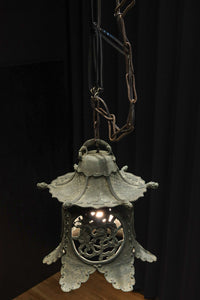 幻想的な雰囲気漂う真鍮製吊り灯籠 DC8812