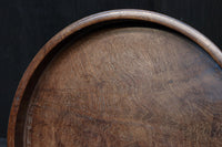 繊細な杢目模様で格調ある面持ちの丸盆 DC8831