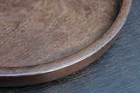 繊細な杢目模様で格調ある面持ちの丸盆 DC8831