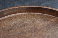 繊細な杢目模様で格調ある面持ちの丸盆 DC8831