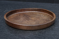 繊細な杢目模様で格調ある面持ちの丸盆 DC8831