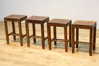 柔らかな風合いの懐かしい味のある角スツール DC8835abcd 在庫(a:1 b:1 c:1 d:1)脚