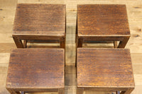 柔らかな風合いの懐かしい味のある角スツール DC8835abcd 在庫(a:1 b:1 c:1 d:1)脚